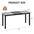 thumbnail image 2 of Computer Desk – Large Office Desk with Storage, Modern Writing Desk for Home Office, Study, Available in 63" or 70.9" Width, 23.6" or 31.5" Depth – Black+Gray / Black+Retro / Retro Color, 2 of 8