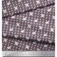 thumbnail image 2 of Soimoi Moss Georgette Fabric Footprint & Cat Kids Decor Fabric Printed Yard 42 Inch Wide, 2 of 3