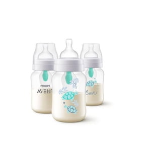 Anti-colic Baby Bottles with AirFree Vent with Turtle Design, 3x9oz, SCY703/78