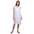 thumbnail image 3 of Moomaya Robe de Nuit Trapèze Unie Sans Manches pour Femme en Coton, 3 of 5