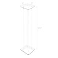 thumbnail image 5 of 9 X 9 X 36" 1/2" Rods Clear Riser Acrylic Transparent Plexiglass Pedestal Table Display Podium Glorifier Riser Stand Centerpiece Flower Sculputure Merchandise Lamp Book Stand 2X10136-9X9"+4X10133-36", 5 of 5