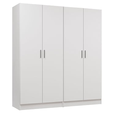 Madesa 4 Doors Storage Cabinet with Ample Shelves Space 63"L Utility Armoire Closet Entryway and Bedroom Organization Unit - White