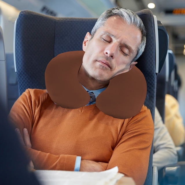Cagogo under $5 Travel Neck Pillows, Inflatable Travel Neck Pillow, PVC U-Shape Air Pillow, Portable Camping Sleep Pillow, Airplane Neck Support Pillow, Outdoor Nap Pillow for Travel