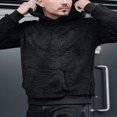 thumbnail image 4 of Casual Solid Color Lightweight Pullover Hoodie  Men‘s Plush Sweatshirts, 4 of 5