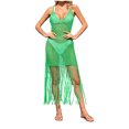 thumbnail image 1 of Plebaso Cache-Maillot au Crochet pour Femmes, Robe de Plage en Maille Tricotée à Franges, Maillot de Bain Sans Manches, Cache-Maillot, 1 of 7