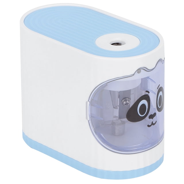 Electric Pencil Sharpener, Battery Powered Large-capacity Shaving Trough Automatic Pencil Sharpener With Replaceable Knife Holder For 6~8mm Diameter Pencil Blue