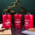 thumbnail image 1 of AMERTEER Coffee Container Food Safe Moisture-proof Wrought Iron Strong Sealing Sugar Canister for Kitchen Red 2, 1 of 10