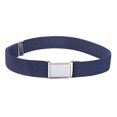 thumbnail image 2 of Kids Elastic Adjustable Strech Belt With Silver Square Buckle - Navy Blue, 2 of 4
