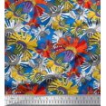 thumbnail image 1 of Soimoi Polyester Crepe Fabric Flower Artistic Fabric Prints by Yard 42 Inch Wide, 1 of 3