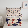 thumbnail image 4 of YST Cartoon Stars Down Comforter Full Size 3Pcs,Red Blue Stars Bedding Set For Adult Teens,Colorful Galaxy Stars Comforter Set,Starry Sky Pattern Quilt Set For All Season,3Pcs, 4 of 5