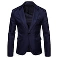 thumbnail image 2 of Blazer for Men, Men Casual Solid Fashion Button Blazer Suit Back Long Sleeves Jacket, 2 of 4