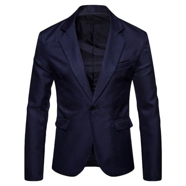 Birdeem Blazer for Men Men Casual Solid Fashion Button Blazer Suit Back Long Sleeves Jacket
