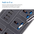 thumbnail image 4 of Moobody Power Strip With 6 AC Sockets & 3 USB 1 Type C Port 6FT Extension Cord Surge Protector for Home Office Dorm Power Button to Use, 4 of 7