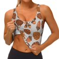 thumbnail image 3 of Balery Pinecone Autumn Pattern Pattern Racerback Sports Bras for Women - Padded Seamless High Impact Support for Yoga Gym Workout Fitness-X-Large, 3 of 8