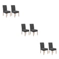 thumbnail image 1 of Youkk 2pcs/set Dirt-proof Velvet Chair Covers - Exquisite Craft Elastic Belt Machine Washable Dining Room Grey 2 pcs 3Set, 1 of 6