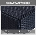 thumbnail image 4 of Outsunny Wicker Patio Lounger Set with Padded Cushions, Black/Cream, 4 of 10