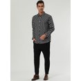 thumbnail image 4 of INSPIRE CHIC Chemise Habillée Ajustée pour Homme à Pois Imprimés à Manches Longues Boutonnée, 4 of 7