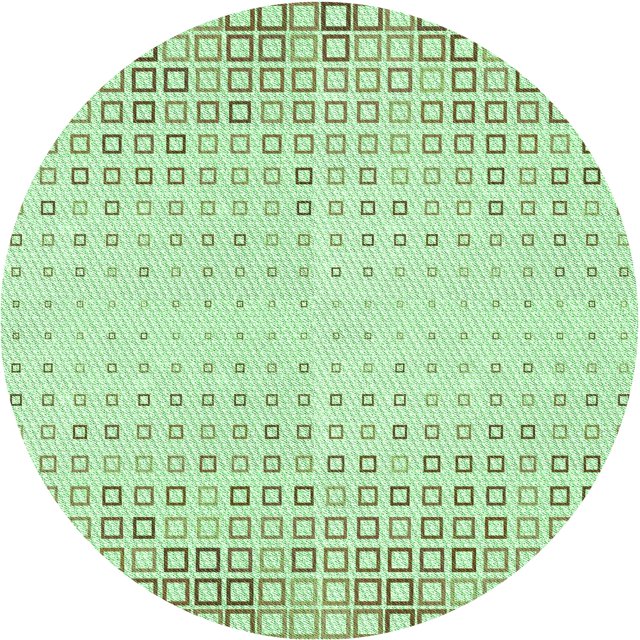 Ahgly Tapis Rond Lavable en Machine Intérieur Transitionnel Vert Menthe, 7 Pieds Rond