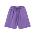 thumbnail image 3 of FcBaudy Mens Shorts, Shorts Men Men's Solid Color Fashionable Casual Washed Loose Pocket Drawstring Waist Sports Running Shorts Man Polyester Trousers, 3 of 7