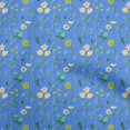 thumbnail image 1 of oneOone Polyester Spandex Bleu Moyen Tissu Floral Matière de Robe Tissu Imprimé Tissu au Mètre 56 Pouces de Large, 1 of 4