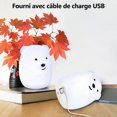 thumbnail image 5 of Children's Night Light Bear Night Light LED Bedroom Lamp 9 Colors Baby Night Light Multicolor USB Rechargeable Lightweight Night Light with Remote Con, 5 of 5