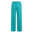 thumbnail image 5 of Timegard Cotton Linen Pants for Women Elastic Waist Drawstring Fall Travel Casual Pants with Pockets, 5 of 5