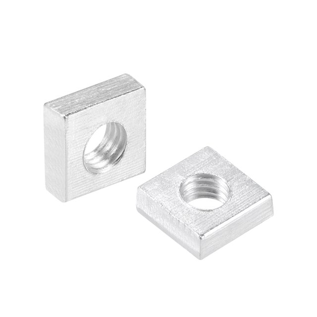 Unique Bargains Écrous Carrés, Kit d'Assortiment de Filetage Métrique Plaqué Zinc M6x11mmx4mm, 25 Pcs