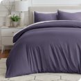 thumbnail image 1 of Bare Home Housse de Couette Sablée - Ultra Douce - Premium 1800 Collection - Ensemble 2 Pcs - Lit Simple/simple TG, Violet Poussiéreux, 1 of 8