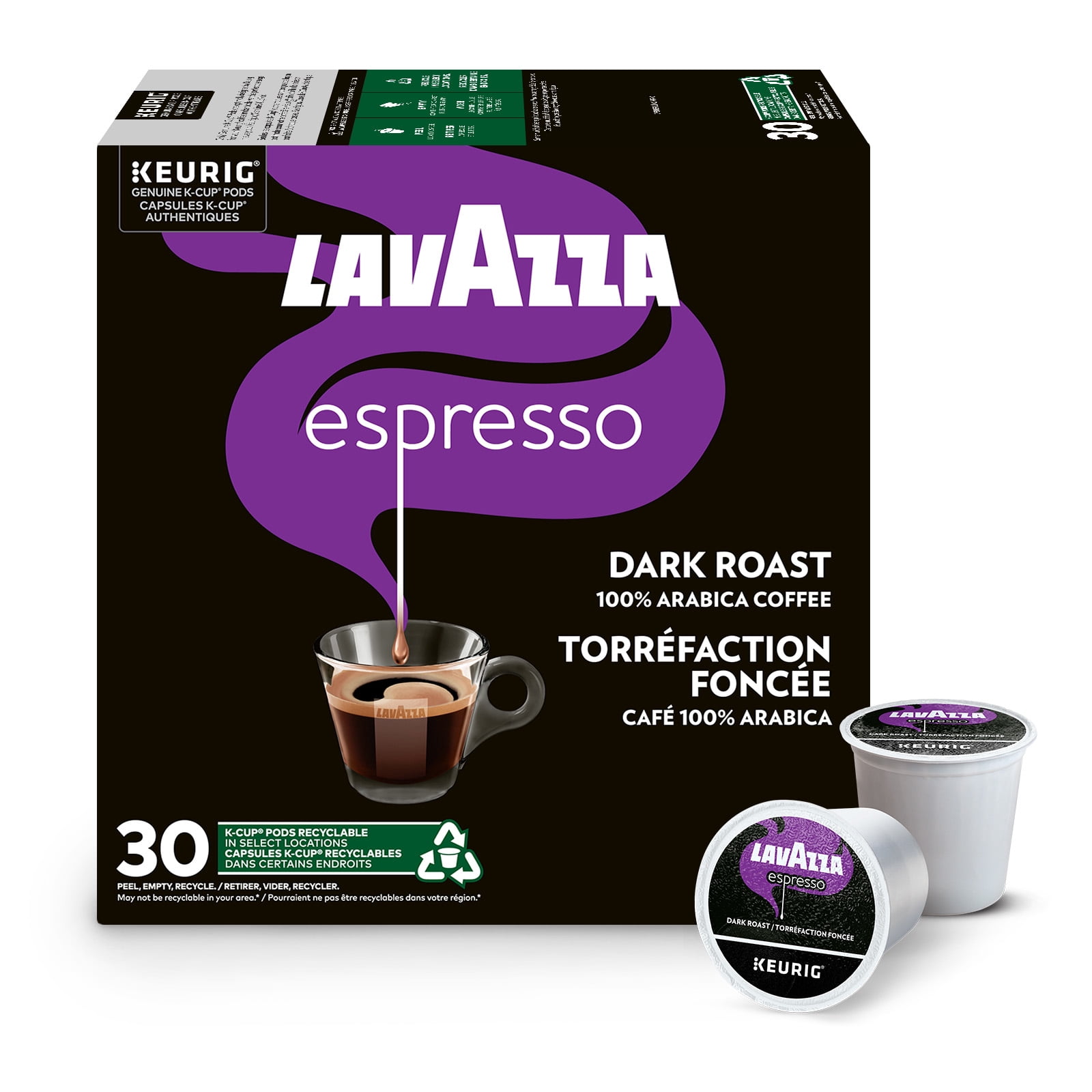 Lavazza Espresso, Torréfaction Foncée, Capsules de Café K-Cup, 30 Capsules