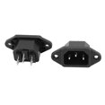 thumbnail image 2 of Unique Bargains 4 Pcs AC 250V 10A IEC 320 C14 Panel Mount Adapter Power Connector Socket, 2 of 2