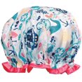 thumbnail image 1 of ORUYROP Allyrew Réutilisables Femmes Imperméables Bonnets de Douche pour Cheveux Longs, sous la Mer, 1 of 4