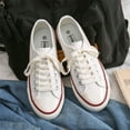 thumbnail image 1 of Wei Espadrilles en Toile Basses Classiques Décontractées à Lacets pour Hommes, Blanches (US 8), 1 of 3