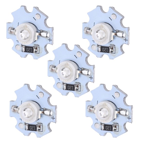 Fosa 25Pcs/set 0.5W 5V High Power LED Lamp Bead Light Source Chip With Aluminum Plate