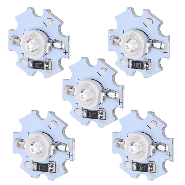 Fosa 25Pcs/set 0.5W 5V High Power LED Lamp Bead Light Source Chip With Aluminum Plate