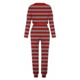 thumbnail image 4 of Plebaso Ensemble 2 Pcs Garçons Filles Tenues Rayées Manches Longues Col Rond Hauts Joggeurs Vêtements Décontractés Enfants, 4 of 5