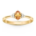 thumbnail image 2 of Birthstone Oval Ring with Shoulder Accents - Citrine (November), 2 of 5