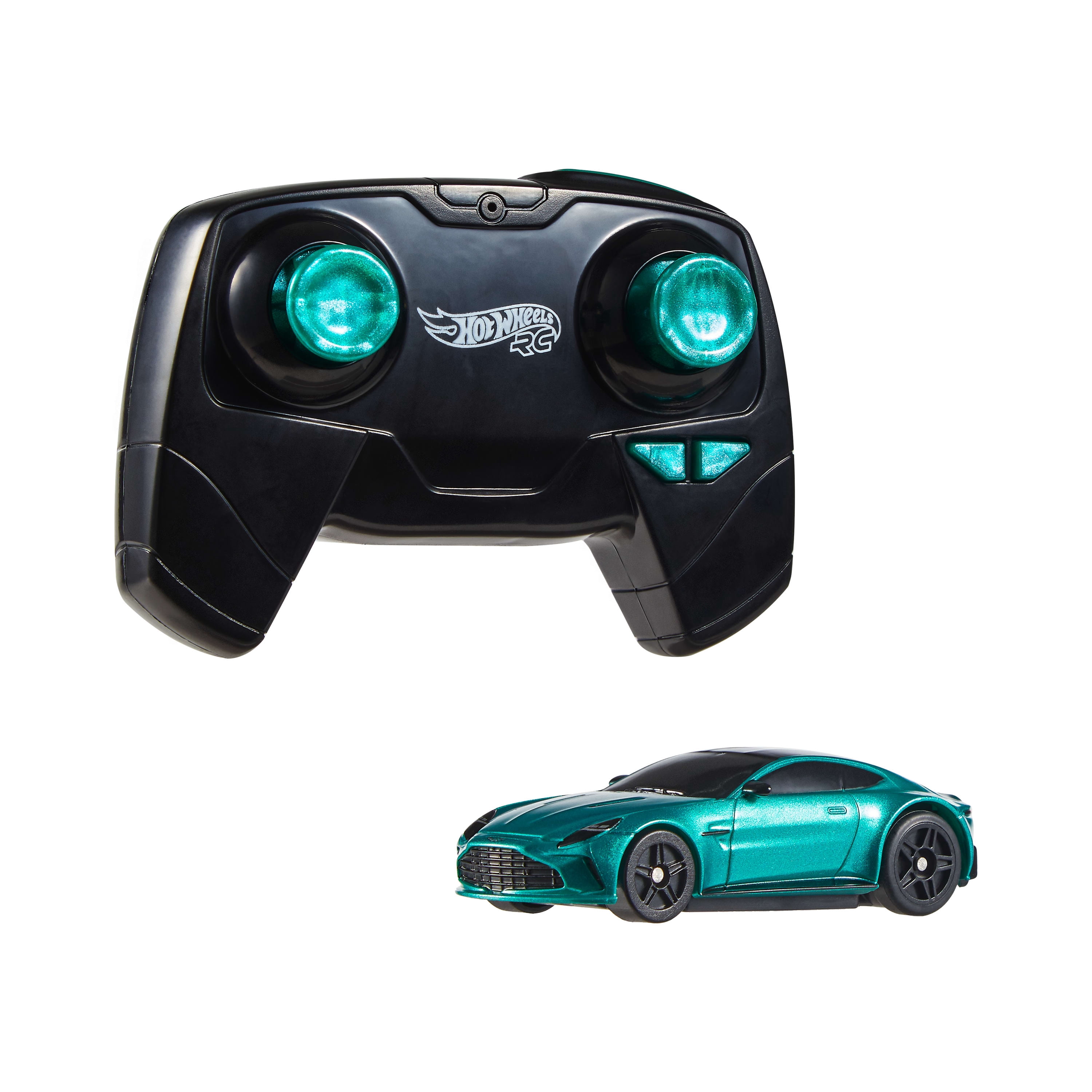 Hot Wheels RC 1:64 Scale Aston Martin Vantage Vehicle, Battery-Powered, Remote-Control Race Toy Car
