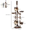 thumbnail image 2 of 94"-102" Huge Cat Tree Ceiling High Cat Condo Scratching Post Activity Center Multi-Level Play House, 2 of 5