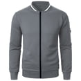 thumbnail image 1 of SHTXOZHI Causal Jackets for Men Zip Up Business Work Jackets Lightweight Long Sleeve Coats, 1 of 4