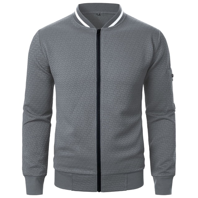 SHTXOZHI Causal Jackets for Men Zip Up Business Work Jackets Lightweight Long Sleeve Coats