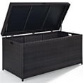 thumbnail image 4 of Crosley Furniture Palm Harbor Wicker / Rattan Patio Deck Box in Brown, 4 of 8