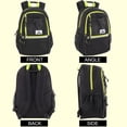 thumbnail image 5 of Trail Maker Multi-Pocket Backpack with Front Mesh Zipper Pocket, Side Mesh Pockets, Padded Laptop Pocket, Rubber Grip Handle & Reflective Trim for Travel, Commute, School & Gym in Black & Neon Green, 5 of 5