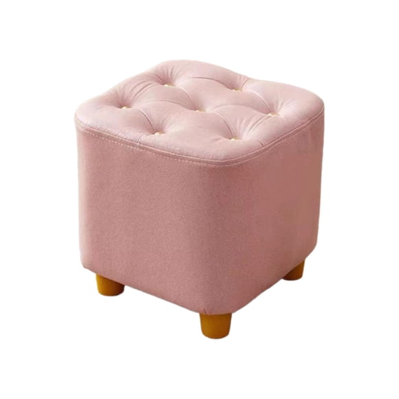 Luzkey Small Footstool Ottoman Seating Chair Foot Stool Stable Creative Furniture Ottoman Stool Change Shoe Stool for Office Bedroom Pink