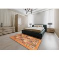 thumbnail image 4 of Ahgly Company Tapis d'Intérieur Ronds Abstraits Orange Tapis de Zone Abstraits, 8 Pieds Rond, 4 of 6