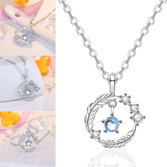 LSLJS Fashion 5 Cubic-Zirconia Necklace for Women Gril Wonderful Graduation Gift, Gifts for Mom Wife Girlfriend Her on Anniversary Mothers Day Valentines Day Christmas Birthday Gifts for Women