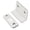 Silver, variant on Magnetic Door Catch L-Shaped Sliding Wardrobe Cabinet Door Absorber Strip with Adhesive and Screw Mounting 1.5 mm Thick Stainless Steel