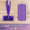 thumbnail image 2 of Reusable Mop Pads Compatible with Swiffer Wet Jet, Wet Jet Pads Refills for Swiffer Mop, Microfiber Replacement Pads for Hardwood Floor Cleaning, Dry Wet Mopping Cloths for 12" Wet Jet Refill, 4 Pack, 2 of 5