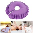 thumbnail image 4 of Beauty Salon Face Pillow, Skin Friendly U Shaped Neck Cushion 360° Protection Wavy Ruffle Design Comfortable  For Massage Traveling Purple, 4 of 8