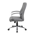thumbnail image 3 of Scranton & Co Fauteuil de Direction Moderne Rembourré en Similicuir Gris, 3 of 6