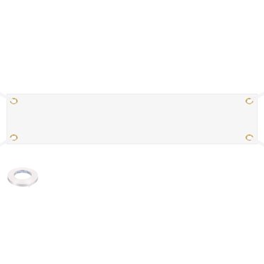 Uxcell Grande Bannière Blanche et Panneaux 2 x 10 Pieds, 1 Ensemble de Bannières de Sublimation